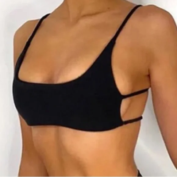 Sale🩵🤍KAI Ribbed Sexy Strappy Bralette 🩵🤍 - Picture 2 of 6